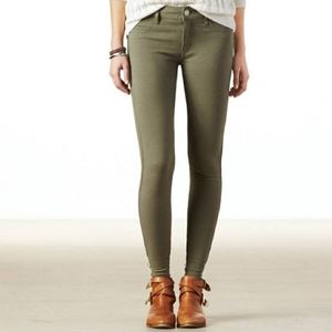 Army green jeggings